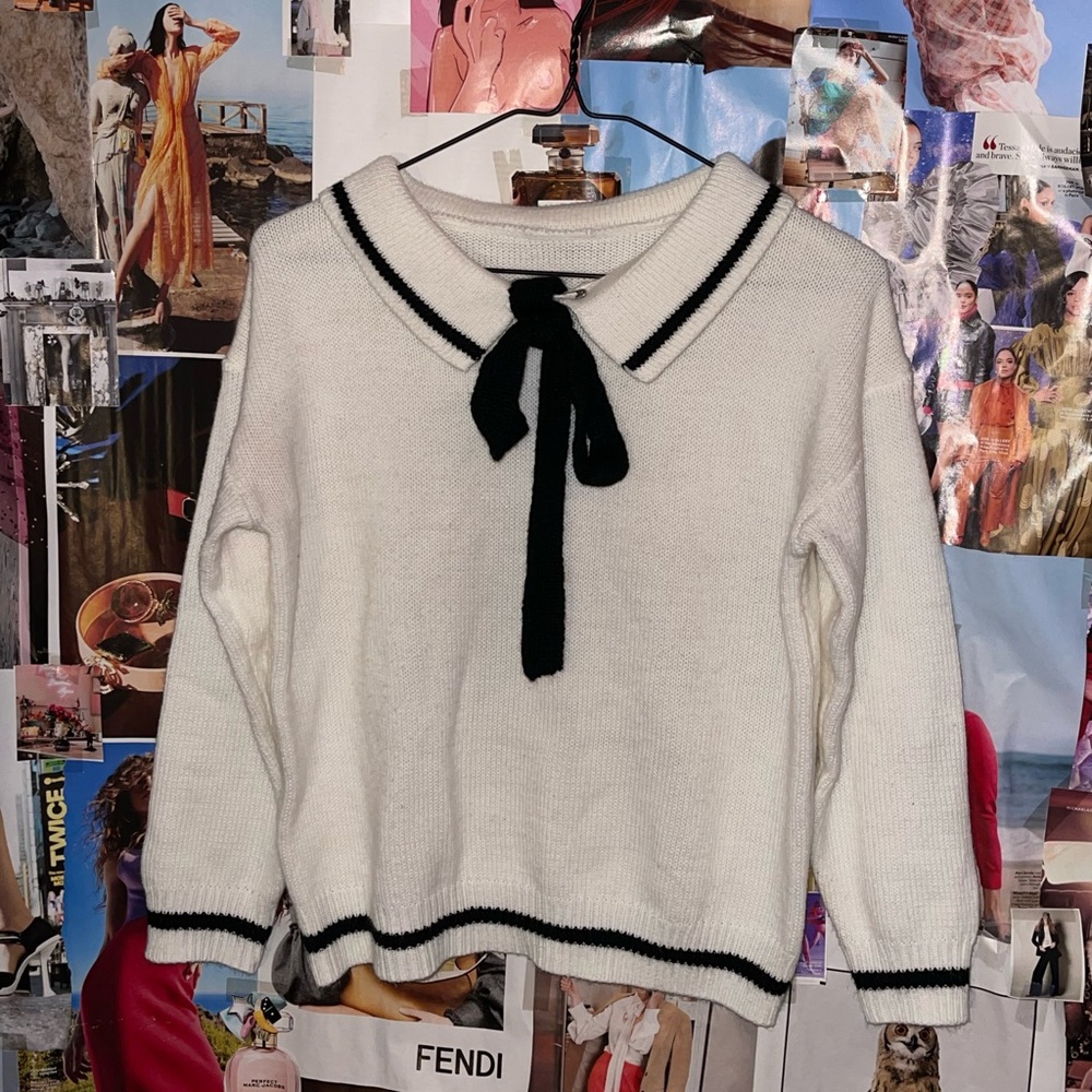 Bow tie sweater